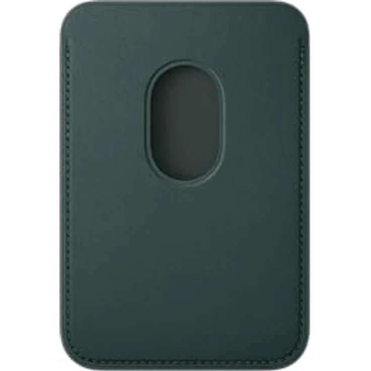 APPLE Feingewebe Wallet mit MagSafe, Backcover für iPhone Modelle 12-16, Dunkelgrün, aus 100% recyceltem Material, schützt Kreditkarten – Bild 2