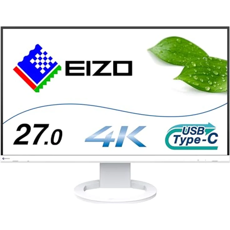EIZO FlexScan EV2740S 27" 4K IPS Monitor mit 60Hz, 350cd/m² Helligkeit und integrierten Lautsprechern – Bild 1