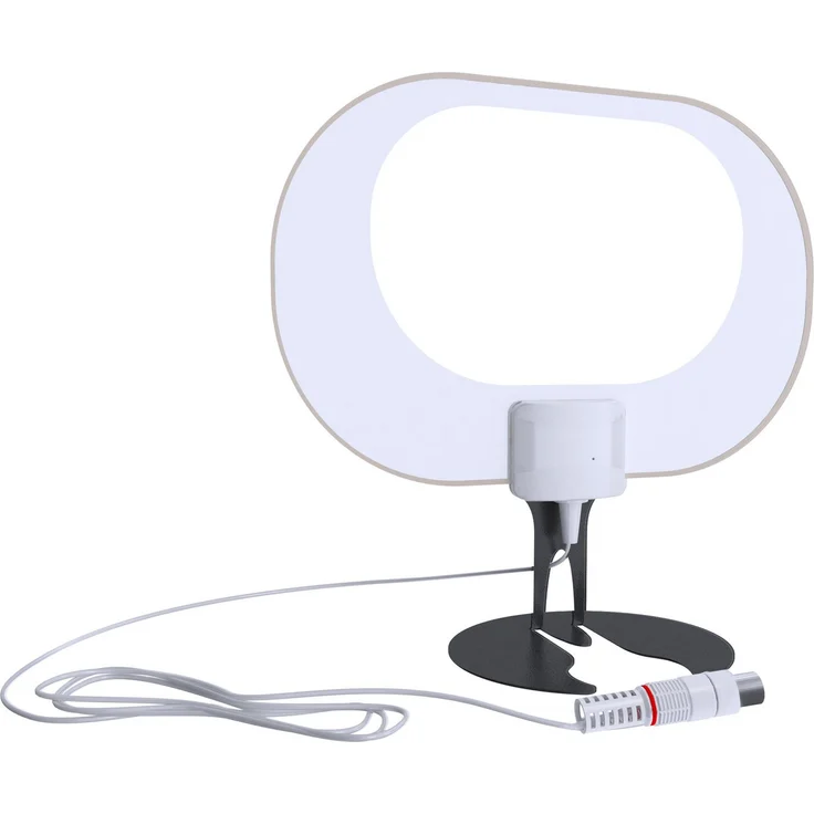 Xoro HAN 460 Innenantenne, aktive DVB-T / DVB-T2 Antenne mit 33 dB Verstärkung, weiß