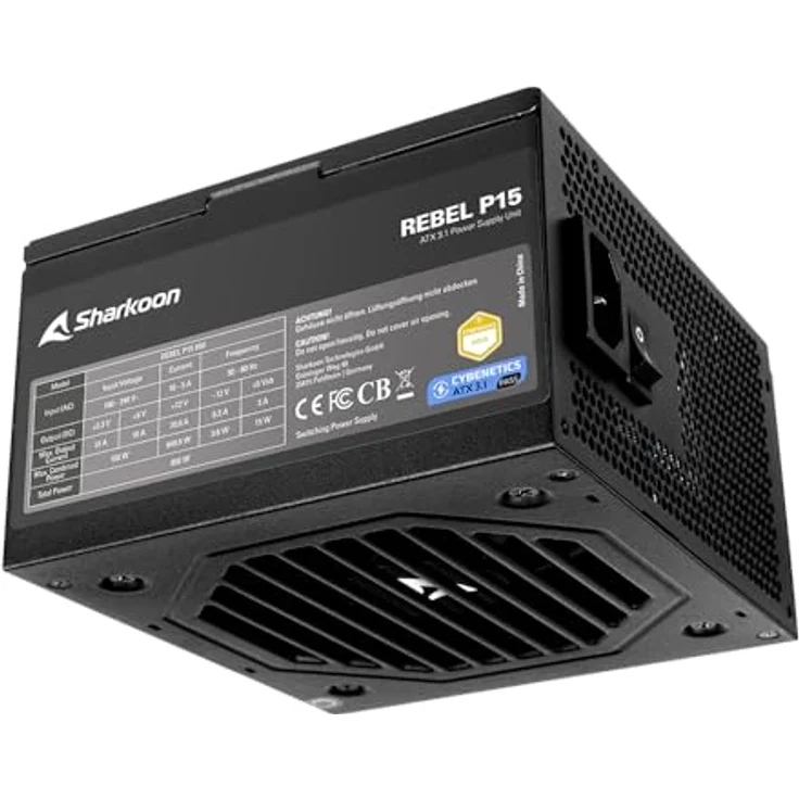 Sharkoon Rebel P15, 850W ATX3.1 Netzteil mit Cybenetics Gold Zertifizierung, modernem Grafikanschluss und leiser Kühlung – Bild 5