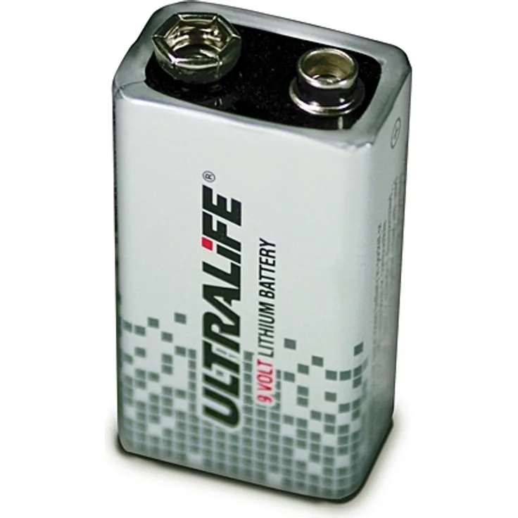 Ultralife U9VL-J-P 9V Block Lithium Batterie, 1200mAh, ideal für Rauchmelder und Sicherheitssysteme, hohe Lagerfähigkeit bis 10 Jahre