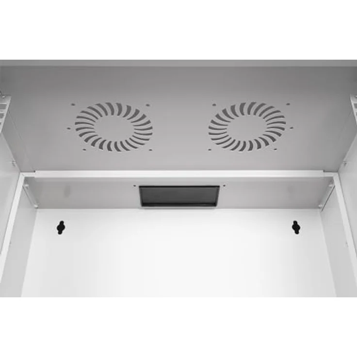 DIGITUS Netzwerkschrank SoHo Pro - 19-Zoll Rack 9 HE - Unmontiert - Wandmontage - 400 mm Tiefe - 327 mm Nutztiefe - Traglast 60 kg - Glastür - Grau – Bild 4