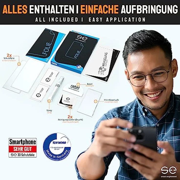 smart engineered Matte Schutzfolie, geeignet für Apple iPhone 7/iPhone 8, Displayschutzfolie, matt – Bild 2