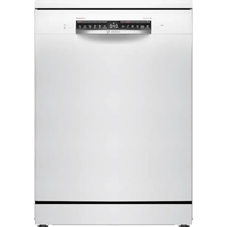 Bosch SMS4EVW08E, Energieklasse B, Smarter Geschirrspüler Freistehend 60 cm, Serie 4, Rackmatic, automatische Türöffnung, Intensive Reinigung, Automatikprogramme, Programmassistent, Weiß, AquaStop
