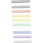 Goobay 72515 Kabelmarker-Clips, Kabelbinder / Markierer Clips "0-9" für Durchmesser - 6 mm, Farbig