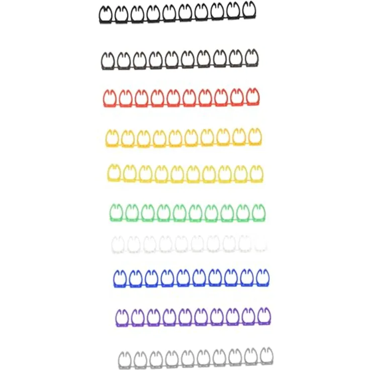Goobay 72515 Kabelmarker-Clips, Kabelbinder / Markierer Clips "0-9" für Durchmesser - 6 mm, Farbig