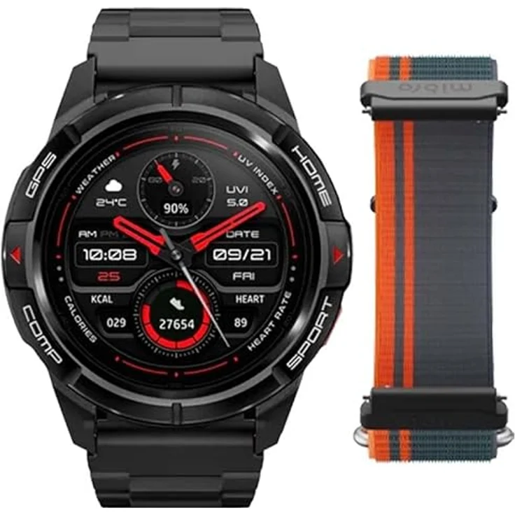 Mibro Gs Active Smartwatch Schwarz Schwarz One Size, AMOLED-Display, lange Akkulaufzeit – Bild 2