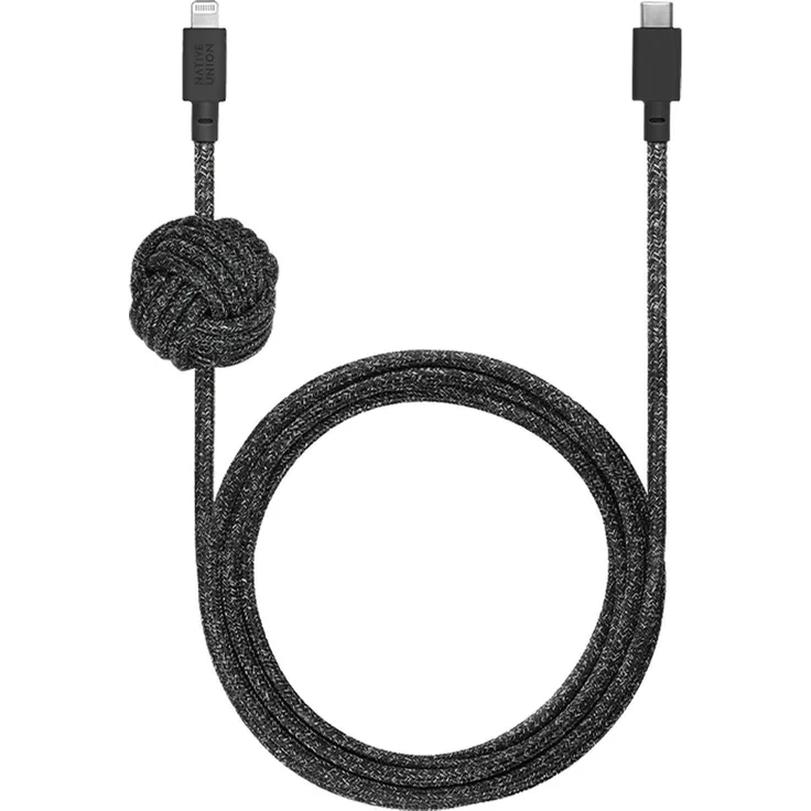 Native Union Night Cable, USB-C zu Lightning Kabel, 3m, robust, Cosmos Black