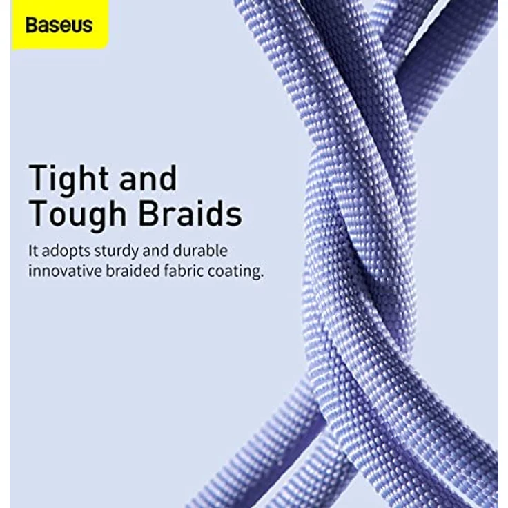 Baseus Crystal Shine USB auf Lightning Kabel, 2,4 A, 2 m, Violett – Bild 4