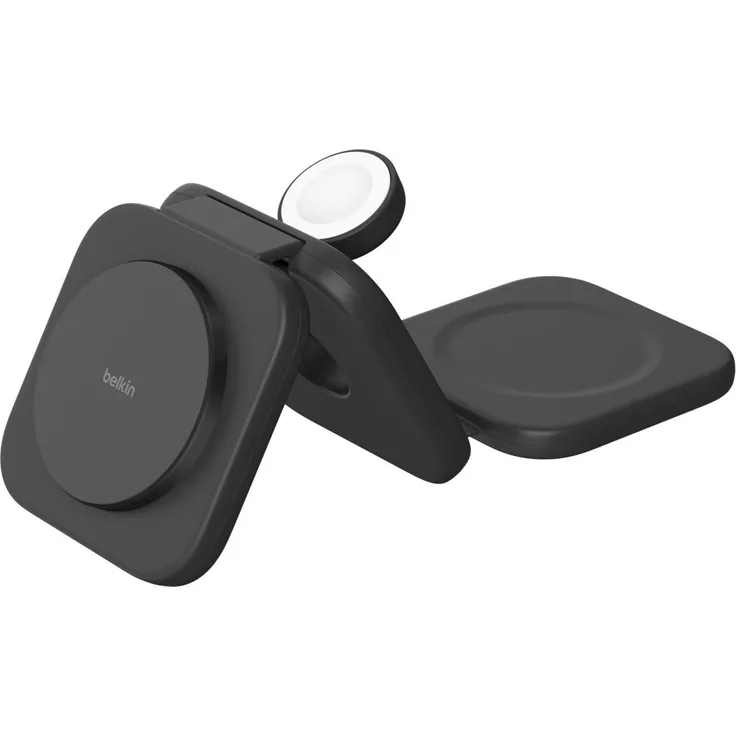 Belkin Boost Charge Pro Qi2 3in1 Wireless Charger, 15 W, für iPhone und Apple Watch, Schwarz