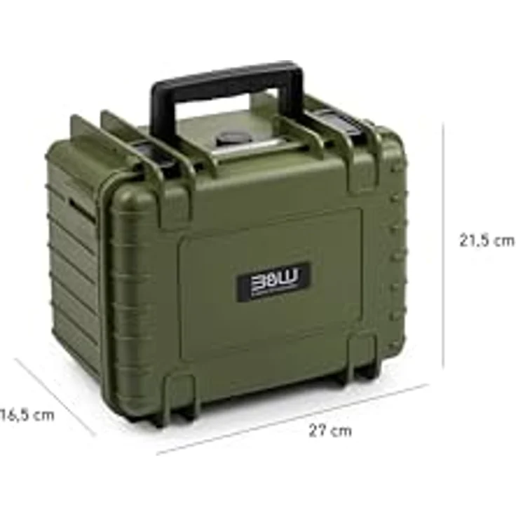 B&W International Transportkoffer Outdoor 2000 (PP.66), wasserdicht (IP67), staubdicht, schlagfest, extrem robust, Bronze Grün für GoPro 9, 10, 11, 12 und 13 – Bild 2