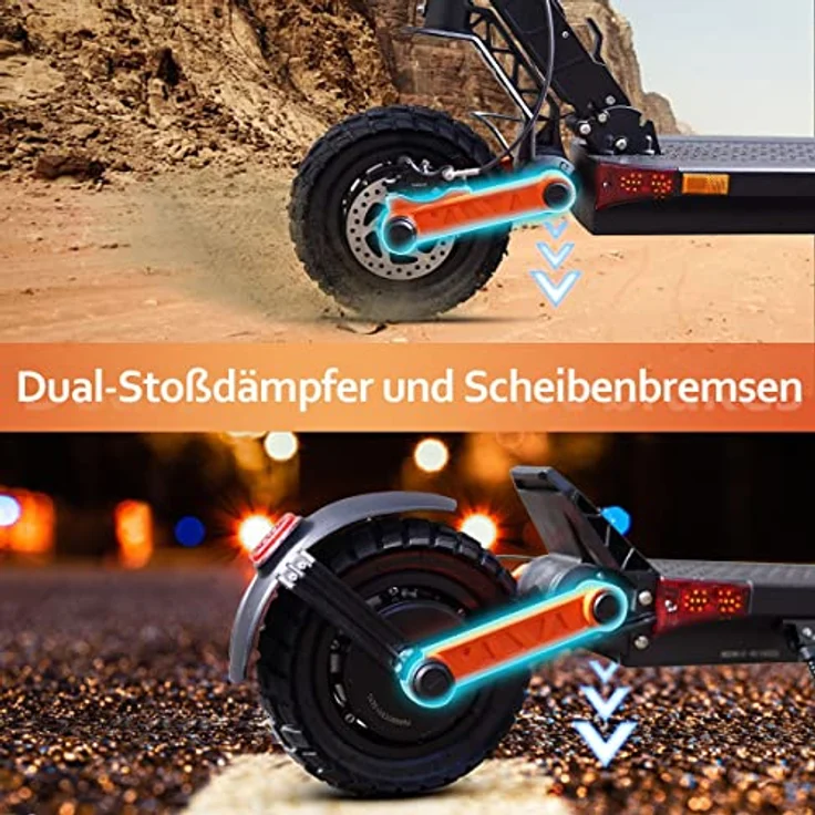JOYOR S5 E Scooter, Elektroroller Fährt 40-55 Km, 48V13Ah Mit Doppeltem Hydraulischem Bremssystem Und Doppelter Stoßdämpfung, Electric Scooters, Faltbarer E Roller Mit 10" Straßenreifen – Bild 5