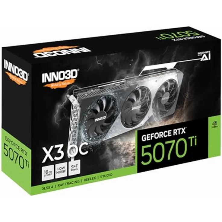 INNO3D GeForce RTX 5070 Ti X3 OC, 16384 MB GDDR7 Next-Gen-Grafikkarte, Triple-Fan-Kühlerdesign – Bild 9