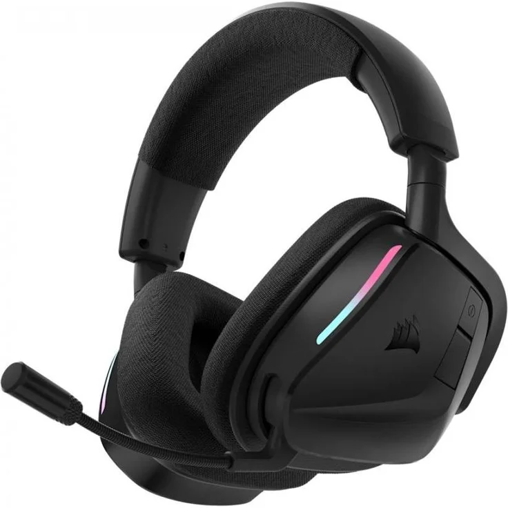 Corsair VOID V2 Carbon, Wireless Gaming Headset für Sony PlayStation 5, 50-mm-Treiber, rauschunterdrückendes Mikrofon, Schwarz