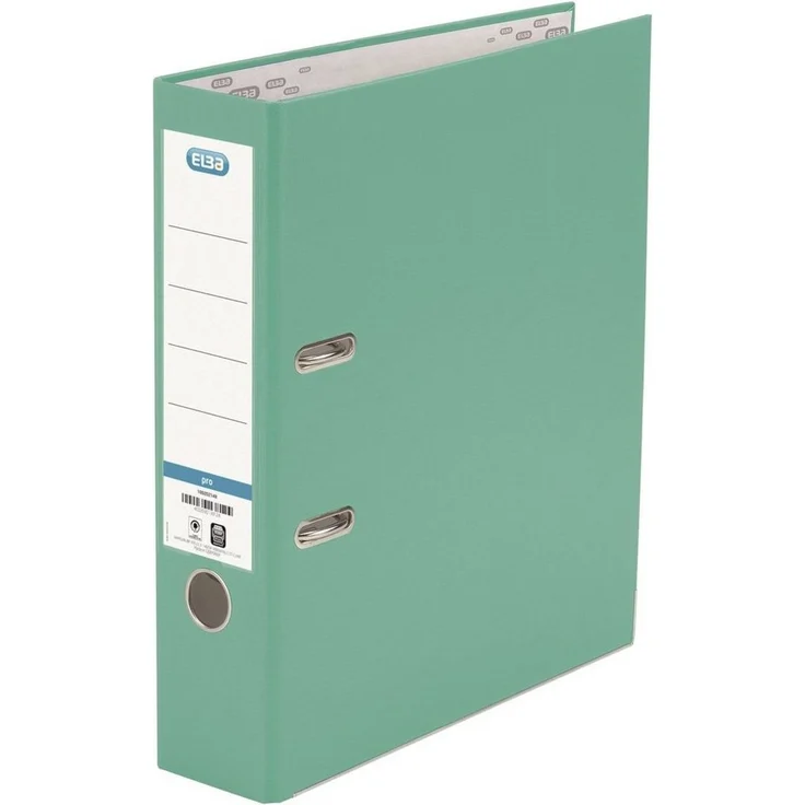 ELBA Aktenordner Ordner smart Pro PP/Papier - A4, 80 mm, mint - Ideal für das Home-Office, strapazierfähige PP-Folie, ELBA Premium-Mechanik – Bild 1