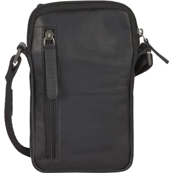 Greenburry Pure Black Handytasche, 100% Leder, schwarz, 11 cm x 3 cm x 20 cm – Bild 4