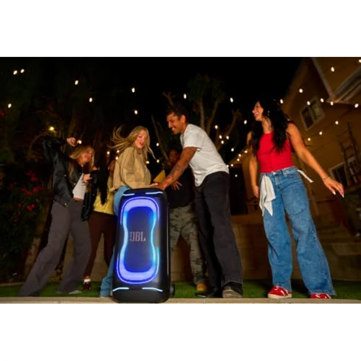 JBL PartyBox 330, 280 W Bluetooth Lautsprecher mit IPX4 und gratis JBL BATTERY 400 Ersatzakku, schwarz – Bild 6