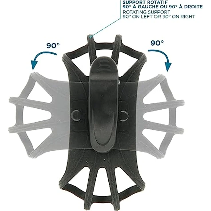 Mobilis UNIVERSAL BELT CLIP ABS, Universelle Halterung für Geräte 5-7 Zoll, 90° drehbar, Rückschlagsicherung, schlanker Ständer – Bild 4