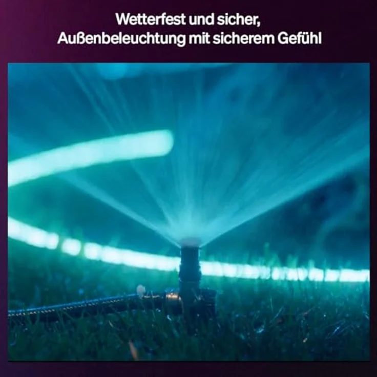 Philips Hue Neon Outdoor, 10-Meter Mehrfarbiger LED-Lightstrip mit 1100 lm, Wetterfest, Flexible Außenbeleuchtung, Chromasync™-Farbmischung, App- und Sprachsteuerung – Bild 7