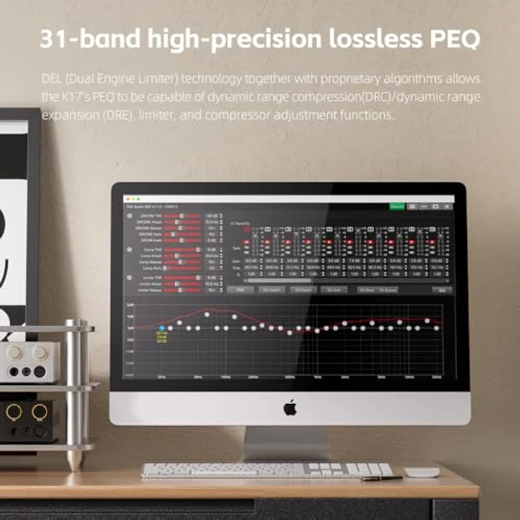 FiiO K17, USB-DAC und Kopfhörerverstärker mit Klangregelung, Bluetooth, WLAN, aptX, Schwarz – Bild 3