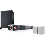 Teufel CINEBAR Ultima Surround Power Edition 4.1 Heimkinosystem mit Subwoofer, kabellosem Rear Speakers, Dolby Audio, Bluetooth aptX - weiß