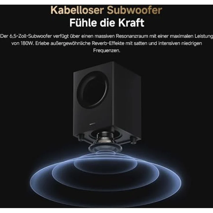 Xiaomi Soundbar Pro NS4-EU, 2.1 Kanal Soundbar mit 300W Leistung, kabellosem Subwoofer und Dolby Audio – Bild 8