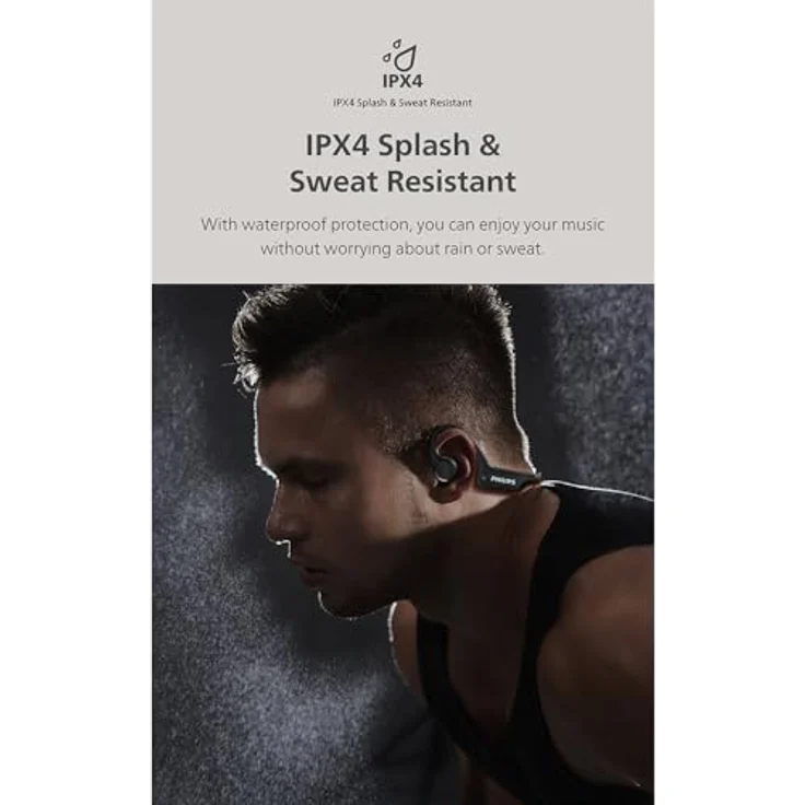 Philips Open-ear Wireless Sports Headphones, kabellose Sportkopfhörer in Schwarz – Bild 7