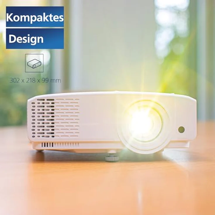 Philips ProPix 650 DLP Beamer, WXGA 1280 x 800 Pixel, 4000 ANSI Lumen, erweiterte Bildkorrektur, Weiß, 2,5 kg – Bild 2