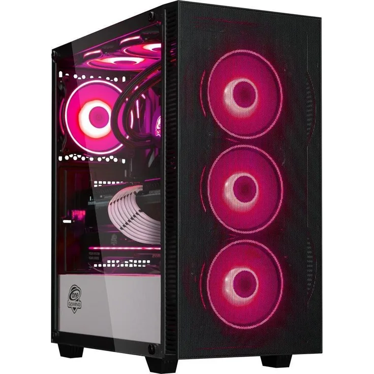 One Gaming AN48, Gaming PC mit AMD Ryzen 5 5500, GeForce RTX 4060 Ti, 16 GB RAM, 512 GB SSD, Schwarz