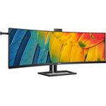 Philips 45B1U6900CH, 45 Zoll DQHD Curved Monitor mit 5 MP Webcam, Adaptive Sync, höhenverstellbar, USB-C (100W PD), schwarz