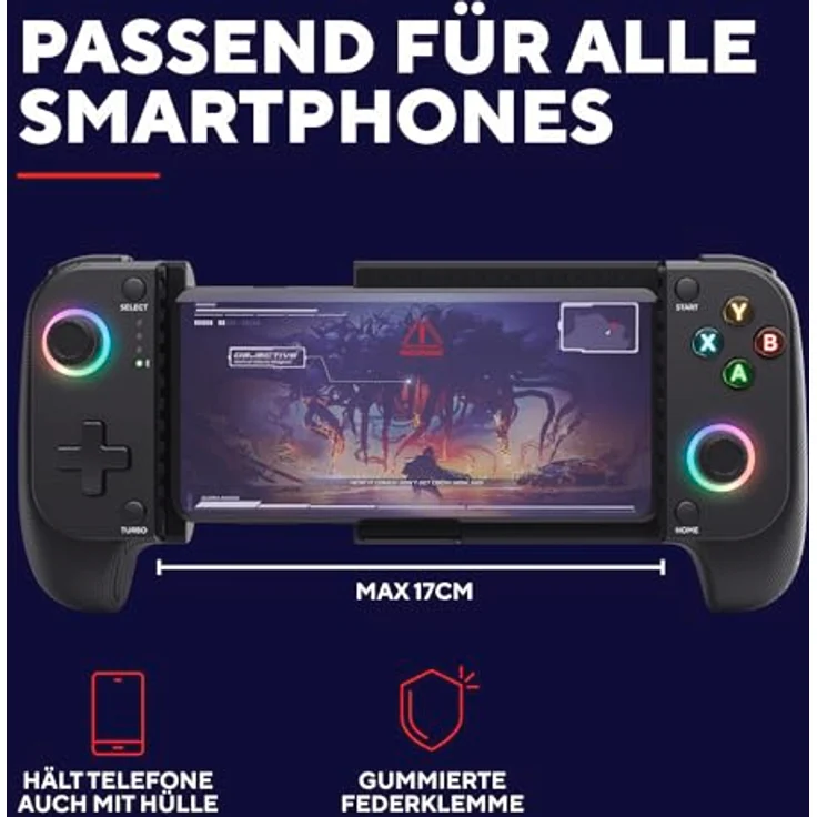 Trust GXT735 Mylox Wireless Mobile Controller, Bluetooth 5.0 für Android und iOS, mit RGB-LED-Tasten und 12 Stunden Akkulaufzeit, Schwarz – Bild 5