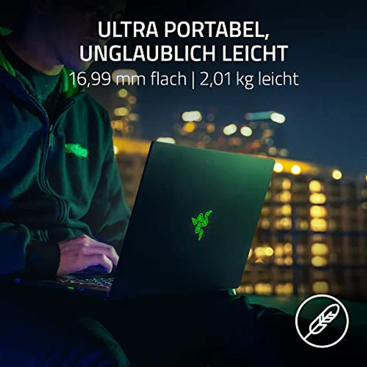 Razer Blade 15-15,6 Zoll Gaming Laptop (NVIDIA Geforce RTX 4070, Intel i7-13800H, QHD 240Hz Display, 16GB DDR5 RAM, 1TB SSD, Alu-Gehäuse) QWERTZ DE-Layout | Schwarz – Bild 2