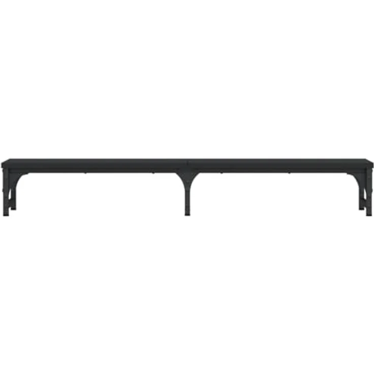 vidaXL Monitorständer Schwarz, ergonomischer Holzwerkstoff mit zusätzlichem Stauraum, 105 x 23 x 15,5 cm – Bild 4