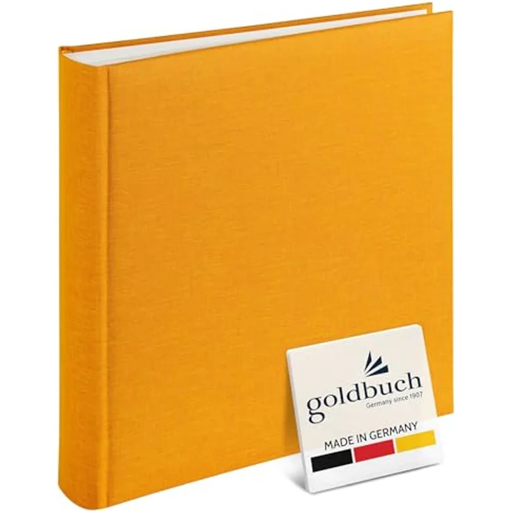 goldbuch Fotoalbum, Summertime, 30 x 31 cm, 100 weiße Seiten mit Pergamin-Trennblättern, Leinen, gelb, 31705 – Bild 2