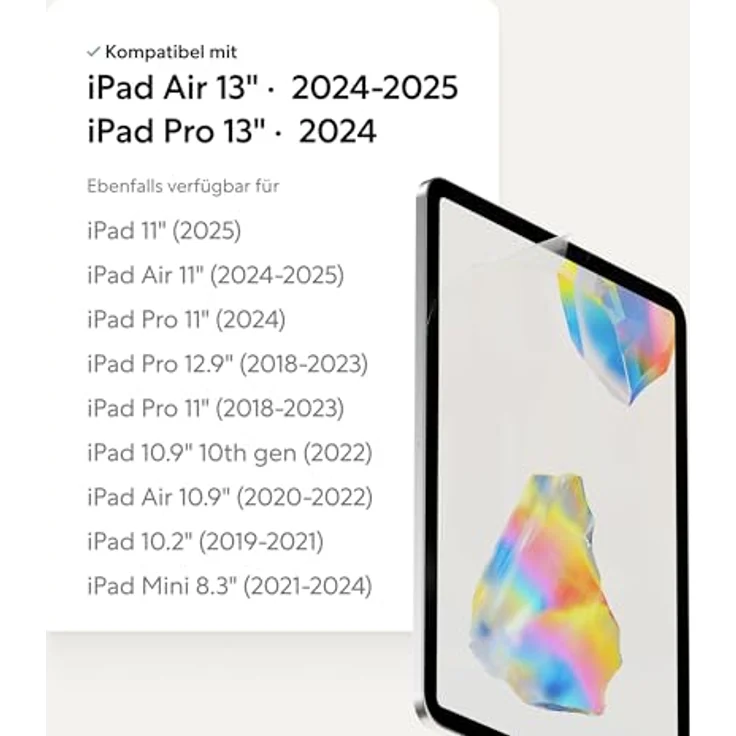 Paperlike 3 Folie (2x) für iPad Air 13” (2024/25) & iPad Pro 13” (2024) – Echtes Papiergefühl, blasenfreie Butterfly-Installation, schützt Apple Pencil-Spitze – Bild 2