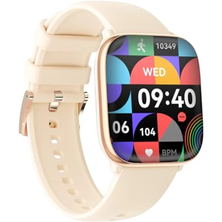 Trevi T-FIT 265A Smartwatch mit 1,75 Zoll AMOLED-Display, Always On Full Touch, kabellose Anrufe, Schlafüberwachung, Schritte, Herzfrequenz, Fitness-Tracker, wasserdicht IP67, Gold – Bild 3