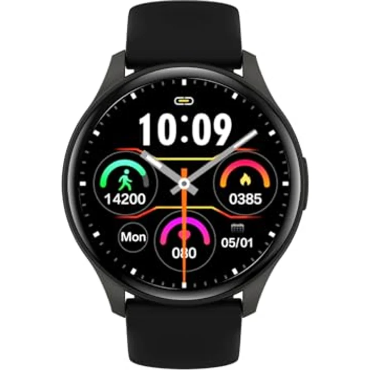 Trevi T-FIT 235A Smartwatch, 1,43 Zoll AMOLED Display, kabellose Anruffunktion, Fitness-Tracking, Schlafüberwachung, IP67, Schwarz – Bild 2