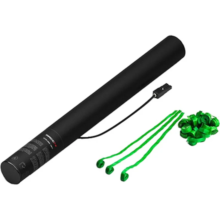 Magic FX Electric Cannon 50 cm, Konfetti Kanone mit 12 m Reichweite, hellgrün und schwer entflammbar