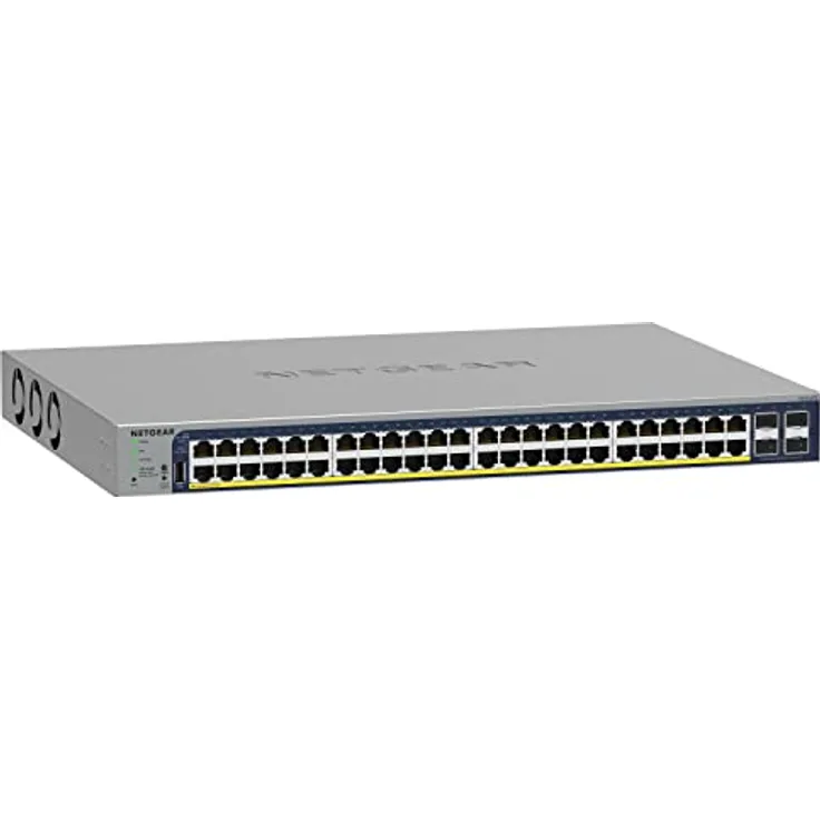 NETGEAR GS752TP 52-Port PoE Gigabit Ethernet Smart Switch: Managed, optionales Insight-Cloud-Management, 48 PoE+ bei 380 W, 4 1G SFP, Desktop- oder Rack-Befestigung