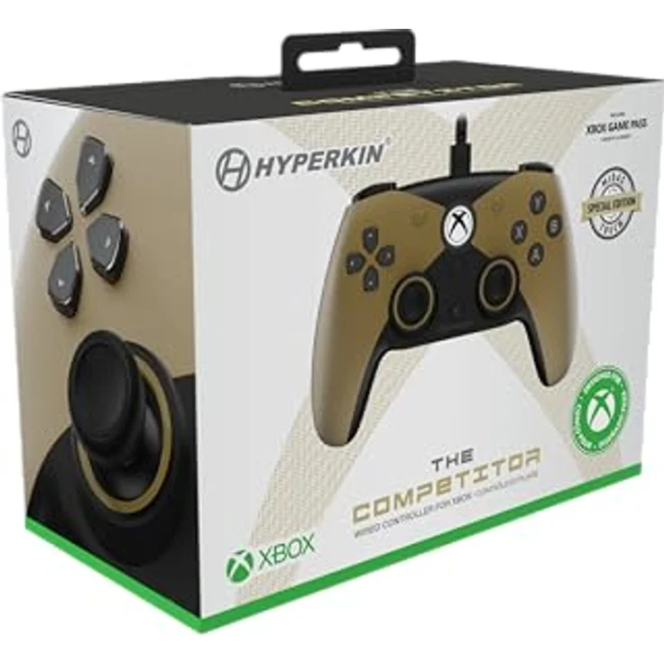 Hyperkin Controller Competitor, professioneller Gaming Controller für Xbox und PC, Gold-Schwarz, driftfreie Joysticks, programmierbare Tasten – Bild 10