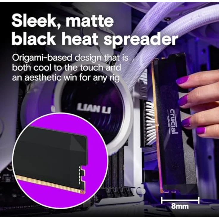 Crucial Pro DDR5 RAM 64GB Kit (2x32GB) 6000MHz CL40, Schwarz - Overclocking Gaming, Intel XMP 3.0 / AMD Expo – Bild 5