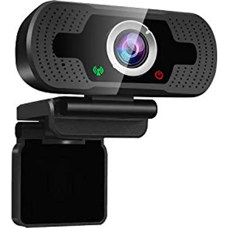 TELLUR Webkamera Full HD Basic, 1080p / 30fps, Automatische Korrektur bei schlechten Lichtverhältnissen, Eingebautes Mikrofon, 85 ° -Winkel, Manueller Fokus, Kabel 1,5m, USB, Schwarz