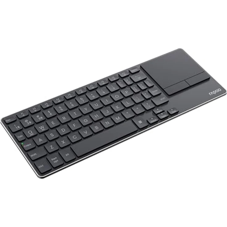 RAPOO E2810M DE DGR, Multimode Funk-Tastatur mit Bluetooth 4.0/5.0 und 2.4 GHz, Aluminiumlegierung, schwarz – Bild 2