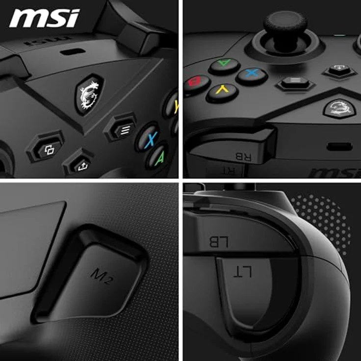 MSI FORCE GC300 WIRELESS Schwarz USB 2.0 Analog PC Gamepad, Gaming Controller mit kabelloser Verbindung – Bild 6