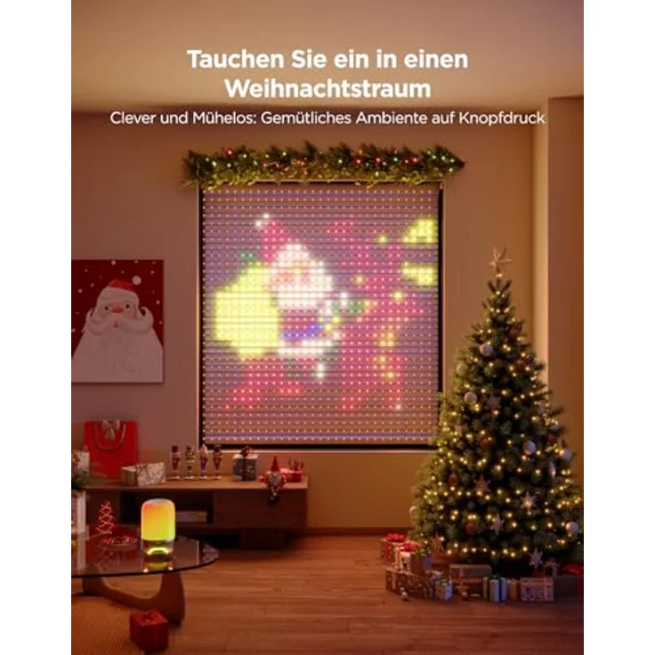 Govee Curtain Lights Pro, 960 LEDs Smart LED-Vorhang, IP67 Wasserfest, 1,65x1,76m, AIGC, 250+ Modi, Musiksynchronisation, dynamische DIY Lichterkette für Weihnachtsdeko – Bild 3