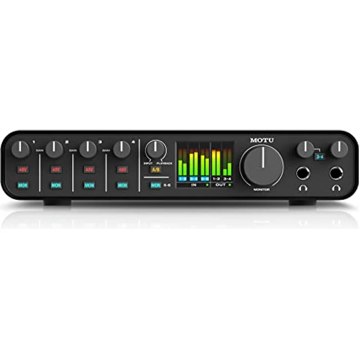 MOTU M6 USB-C Audio Interface, 120 dB Dynamikbereich, A/B-Monitorumschaltung, vollfarbiges LCD-Display – Bild 2