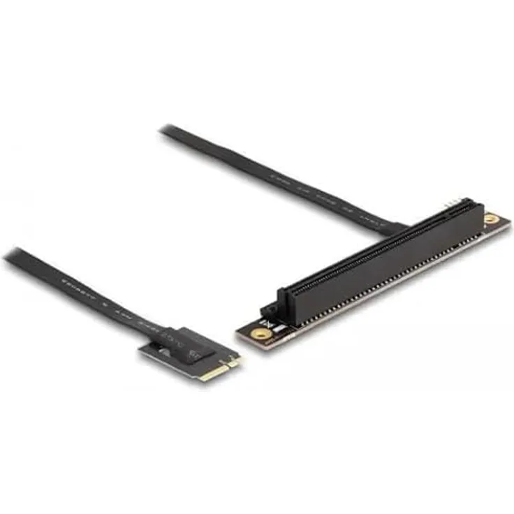 DeLOCK M.2 Key A+E zu PCIe x16 NVMe Adapter gewinkelt mit 20 cm Kabel, SATA-Kabel