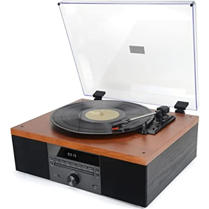 Aiwa Turntable Aiwa GRAMOPHONE WITH BT, Plattenspieler, Braun