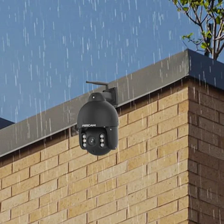 Foscam SD8P WLAN PTZ Dome Überwachungskamera, 8 MP, 4-Fach optischer Zoom, intelligente Personen- und Fahrzeugerkennung, IP66, HDR, Dualband-WLAN – Bild 4