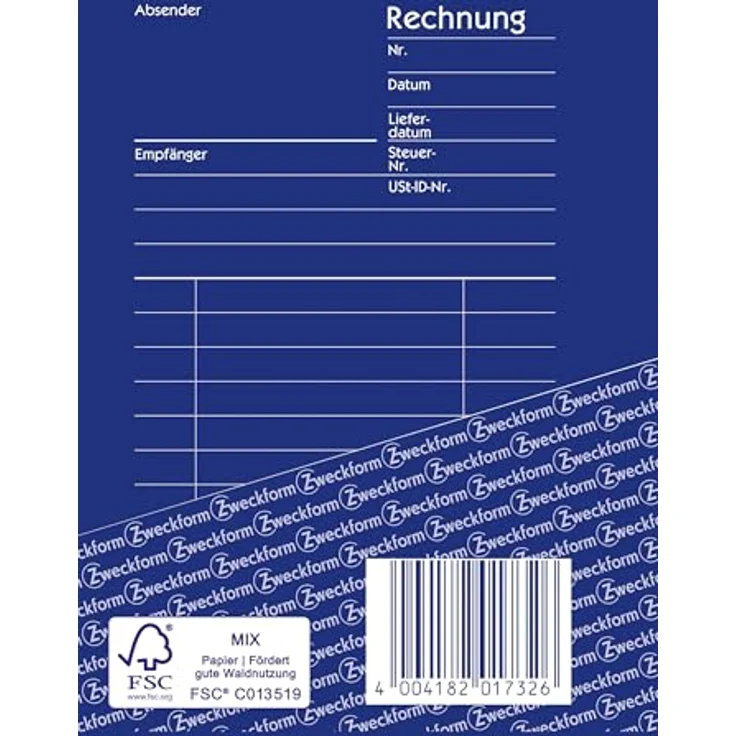 Avery Zweckform Formularblock Rechnung A6 hoch, selbstdurchschreibend, 2x40 Blatt, gelb, Mikroperforation, inkl. Abheftlochung – Bild 12